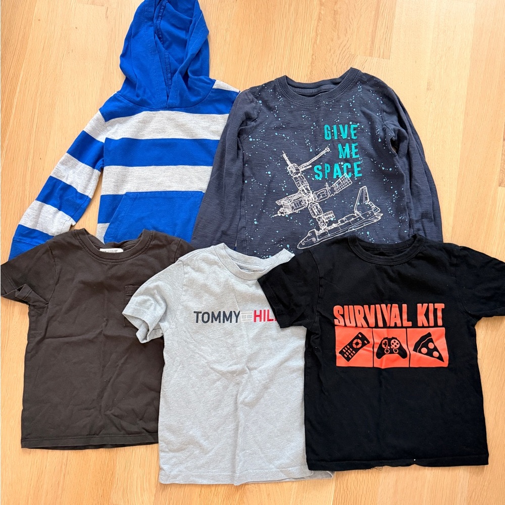 H&M Tommy Hilfiger Old Navy short Sleeve Little Boys Shirt Bundle size 4T